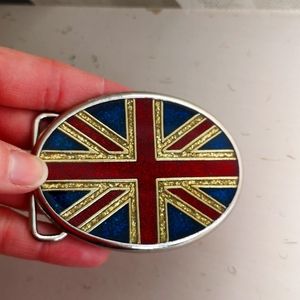 Union Jack belt buckle